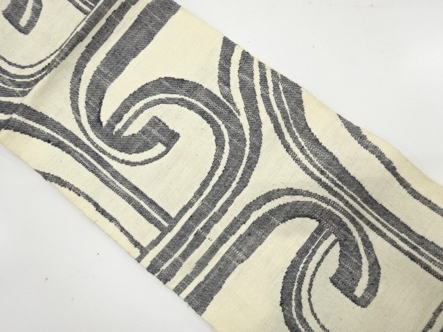 JAPANESE NAGOYA OBI / MAWATA TSUMUGI / WOVEN ABSTRACT
